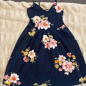 Floral Navy Kids Dress